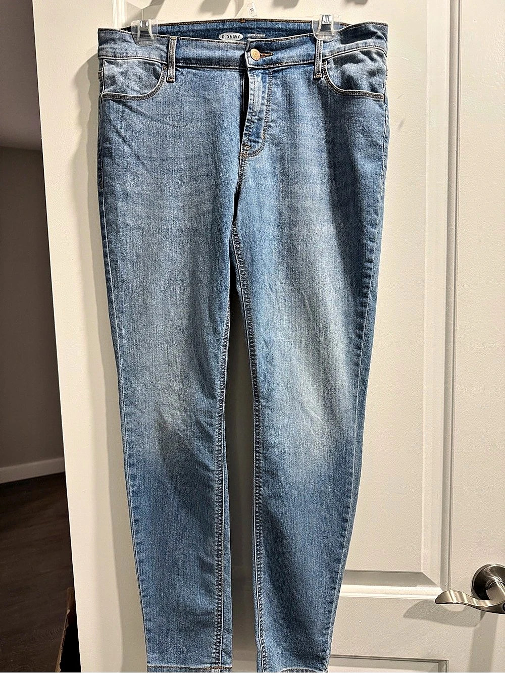 Old Navy Super Skinny Mid-Rise Jeans Blue Waist 10